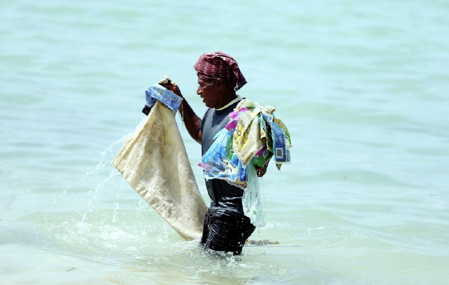 New Straits Times The garbage are believed to have come from the city and water villages.